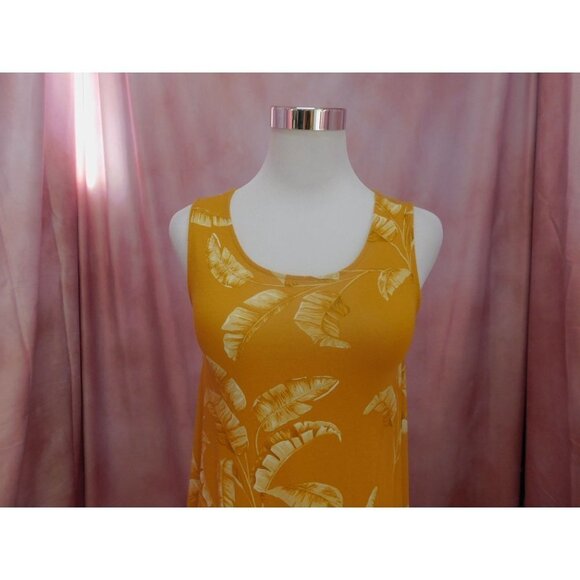 H & M Tropical Shift Dress Women S Yellow Sleeveless - Picture 6 of 9